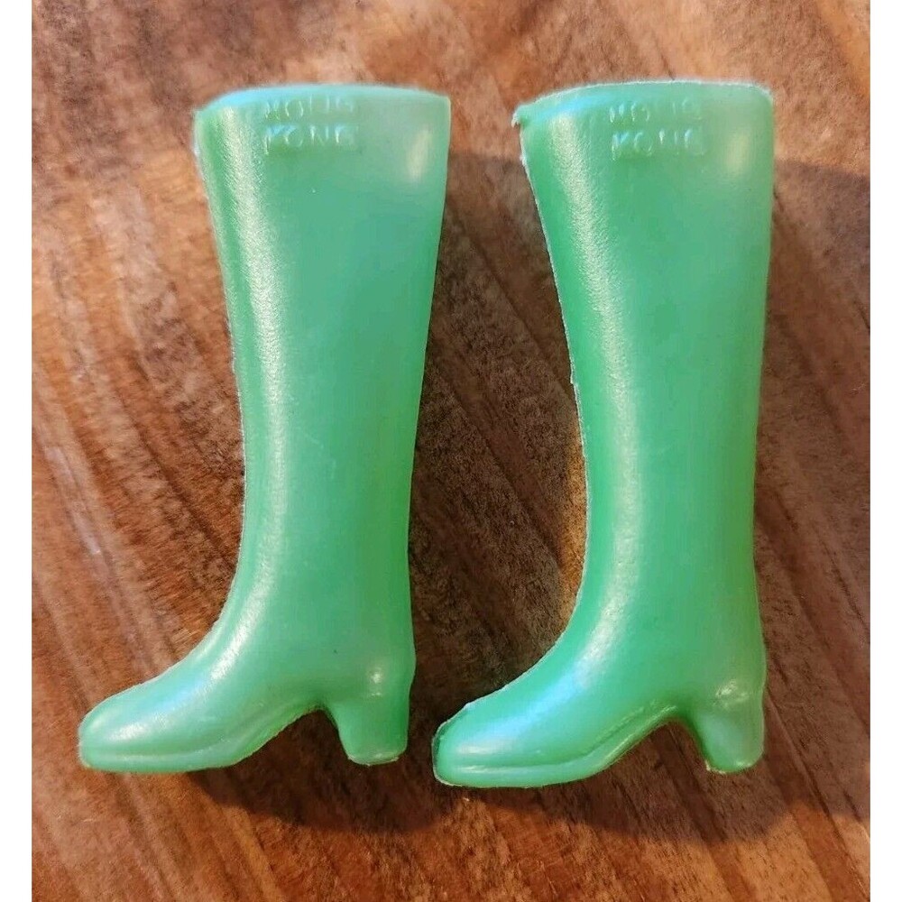 Barbie Green Boots Vintage Hong Kong Hard Plastic